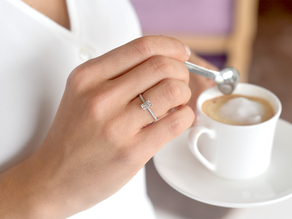 Verlobungsring Elaine in 14K Weißgold mit Diamanten 0,86ct G/VS