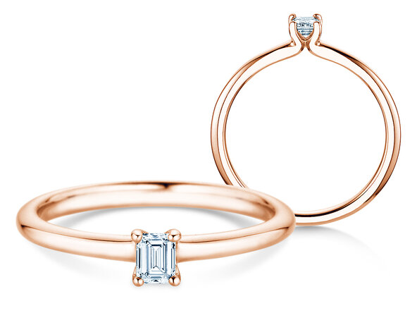 Verlobungsring Emerald Clean in Roségold