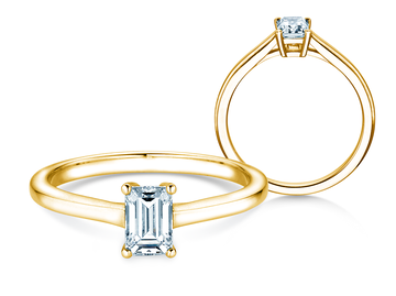 Verlobungsring Emerald Cross Labordiamant