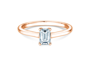 Verlobungsring Emerald Cross in 18K Roségold mit Labordiamant 1,00ct E/VS