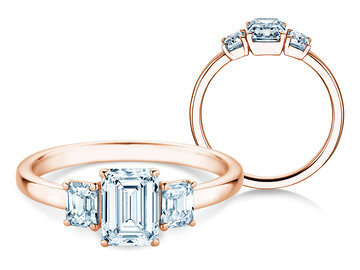 Verlobungsring Emerald Eden in 9K Gelbgold mit Diamanten 0,46ct G/VS