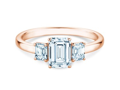 Verlobungsring Emerald Eden in 14K Roségold mit Diamanten 0,74ct G/VS