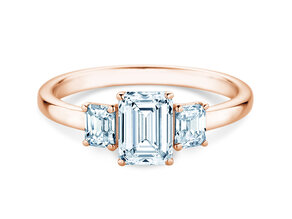 Verlobungsring Emerald Eden in 14K Roségold mit Diamanten 0,74ct G/VS
