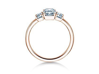 Verlobungsring Emerald Eden in 14K Roségold mit Diamanten 0,74ct G/VS
