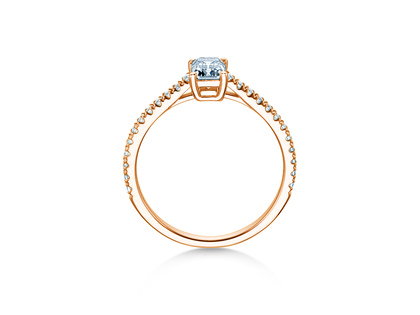 Verlobungsring Emerald Pavé in Roségold