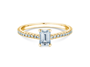 Verlobungsring Emerald Pavé in Gelbgold