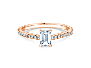 Verlobungsring Emerald Pavé in Roségold