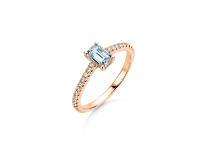 Verlobungsring Emerald Pavé in Roségold
