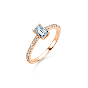Verlobungsring Emerald Pavé in Roségold