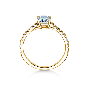 Verlobungsring Emerald Pavé in 9K Gelbgold mit Labordiamanten 1,82ct E/VS