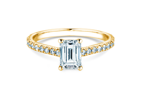 Verlobungsring Emerald Pavé in 9K Gelbgold mit Labordiamanten 1,82ct E/VS