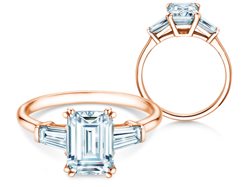 Verlobungsring Emerald Tapered Baguette Labordiamant