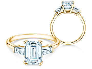 Verlobungsring Emerald Tapered Baguette Labordiamant