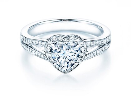 Verlobungsring Flame in 18K Weißgold mit Diamanten 1,54ct G/SI