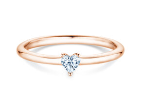Verlobungsring Heart Clean in 9K Roségold mit Diamant 0,23ct G/SI