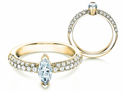Verlobungsring Louis in 18K Gelbgold mit Diamanten 1,12ct G/SI