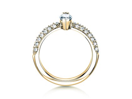 Verlobungsring Louis in 18K Gelbgold mit Diamanten 1,12ct G/SI