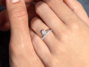 Verlobungsring Oval Cut in 9K Gelbgold mit Diamant 1,00ct G/SI