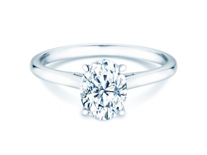 Verlobungsring Oval Cut in 14K Weißgold mit Diamant 2,00ct G/SI