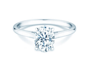 Verlobungsring Oval Cut in 14K Weißgold mit Diamant 2,00ct G/SI