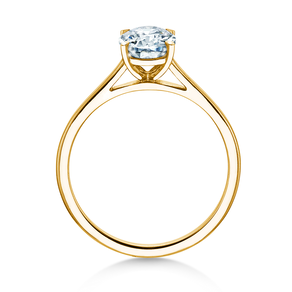 Verlobungsring Oval Cut in 14K Gelbgold mit Labordiamant 0,50ct E/VS