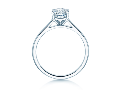 Verlobungsring Oval Cut in 14K Weißgold mit Diamant 2,00ct G/SI