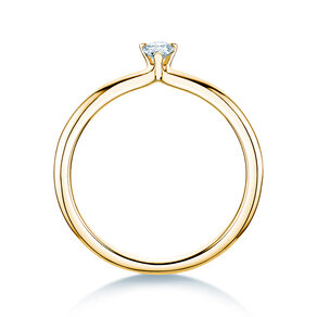Verlobungsring Pear Clean in 9K Gelbgold mit Diamant 0,08ct G/SI
