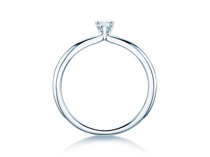 Verlobungsring Pear Clean in 9K Weißgold mit Diamant 0,08ct G/SI