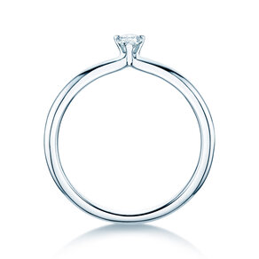 Verlobungsring Pear Clean in 9K Weißgold mit Diamant 0,08ct G/SI