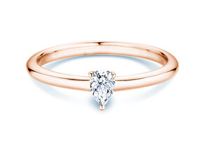 Verlobungsring Pear Clean in 14K Roségold mit Diamant 0,25ct G/SI