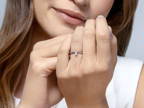 Verlobungsring Pear Clean in 9K Weißgold mit Diamant 0,08ct G/SI