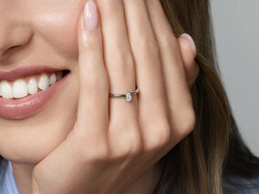 Verlobungsring Pear Clean in 14K Roségold mit Diamant 0,25ct G/SI