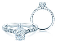 Verlobungsring Pear Pavé