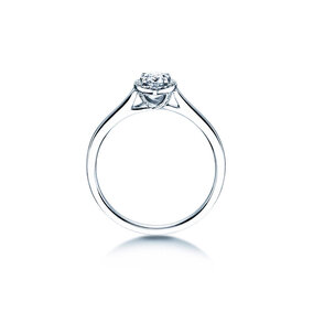 Verlobungsring Pear Shape in 14K Weißgold mit Diamanten 0,50ct G/SI