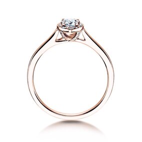 Verlobungsring Pear Shape in 14K Roségold mit Diamanten 0,50ct G/SI