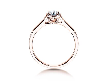 Verlobungsring Pear Shape in 14K Roségold mit Diamanten 0,50ct G/SI