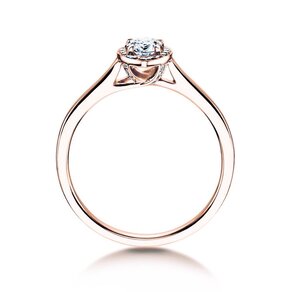 Verlobungsring Pear Shape in 14K Roségold mit Diamanten 0,50ct G/SI