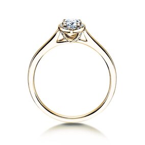 Verlobungsring Pear Shape in 14K Gelbgold mit Diamanten 0,50ct G/SI