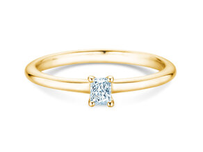 Verlobungsring Radiant Clean in 9K Gelbgold mit Diamant 0,08ct G/SI