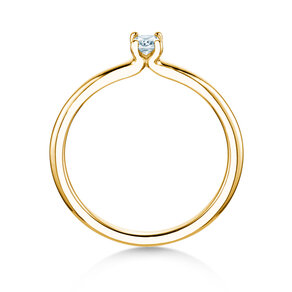 Verlobungsring Radiant Clean in 9K Gelbgold mit Diamant 0,08ct G/SI