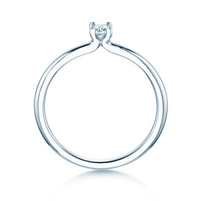 Verlobungsring Radiant Clean in 14K Weißgold mit Diamant 0,08ct G/SI