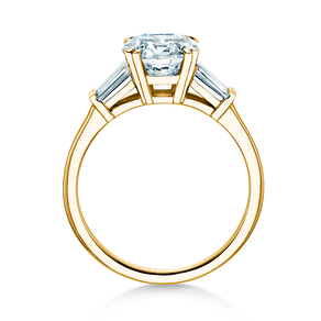 Verlobungsring Brilliant Tapered Baguette  in 9K Gelbgold mit Labordiamanten 0,41ct E/VS