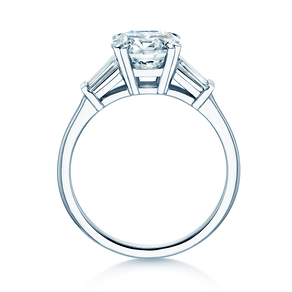 Verlobungsring Brilliant Tapered Baguette  in 14K Weißgold mit Diamanten 0,41ct G/SI
