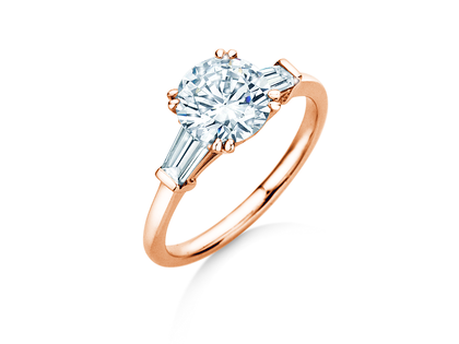 Verlobungsring Brilliant Tapered Baguette  in Roségold