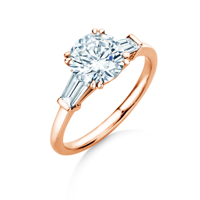 Verlobungsring Brilliant Tapered Baguette  in Roségold