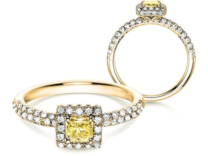 Verlobungsring Sophie in 18K Gelbgold mit Diamanten 1,02ct