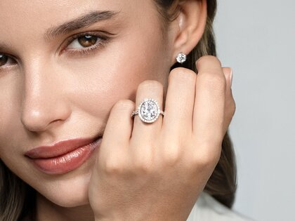 Verlobungsring The Orbit in 14K Weißgold mit Diamanten 0,94ct G/SI