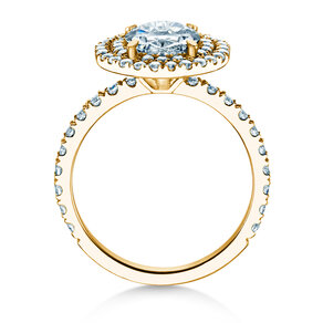 Verlobungsring The Orbit in 9K Gelbgold mit Labordiamanten 0,94ct E/VS