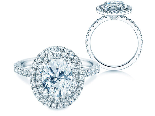 Verlobungsring The Orbit in 14K Weißgold mit Diamanten 0,94ct G/SI