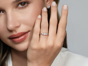 Verlobungsring Vivid Asscher in 14K Weißgold mit Diamanten 0,53ct G/SI